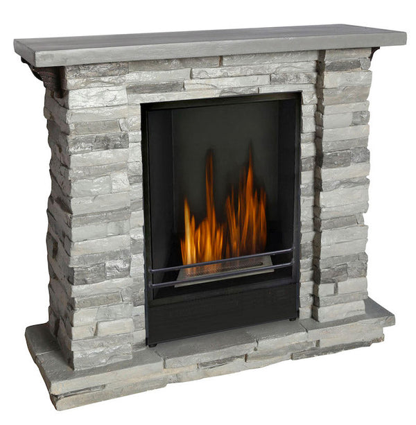 Camino a Bioetanolo da Pavimento 90x30x80 cm Tigullio Effetto Pietra Grigia online