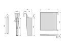 Set di Divisori Casseti Vertex-Concept L600 Grigio Antracite Alluminio e Tecnoplastica Emuca