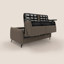 Divano Letto 3 Posti 215x95x96 cm in Tessuto Marrone