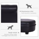 Divano Chaise Longue Ottomana per Animali Nero 82.5x45x41.5 cm 