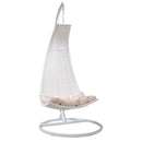 Dondolo da Giardino Pensile in Polyrattan 1 posto Pendent Bianco