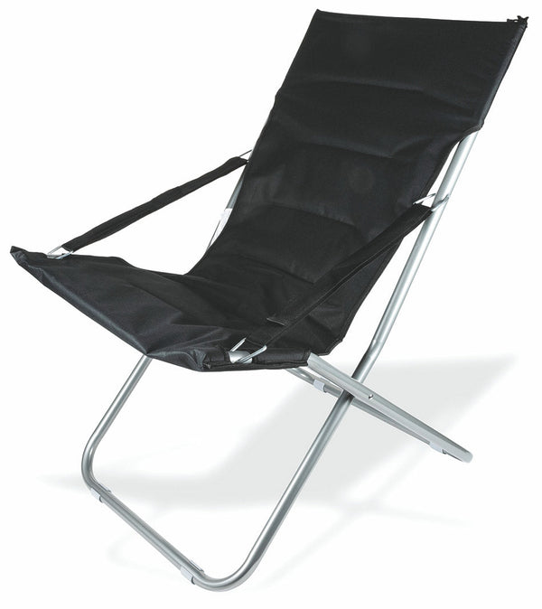 prezzo Faltbarer Canapone gepolsterter Liegestuhl aus Metall Soriani Black