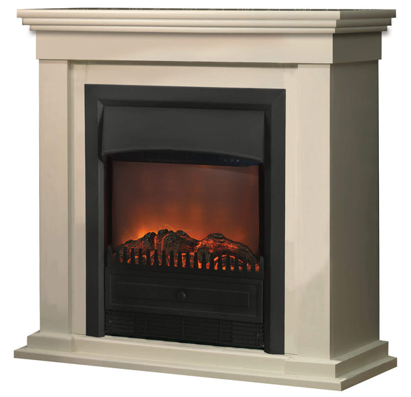 Ruby Fires Calgary Lagos Elektrischer Bodenkamin mit Flammeneffekt, Cremeweiß, 1800 W prezzo