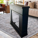 Cornice da Pavimento per Inserto Camino Elettrico 95x102x21,5 cm in MDF Sined Lipari Nero