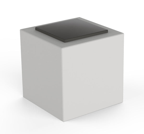 Pouf da Giardino 50x50 cm con Cuscino in Resina Arkema Iris Comfort Bianco acquista