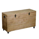 Baule in Legno con Ruote 102x37H50/58cm