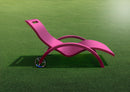 Lettino Chaise Longue da Esterno Giardino Inclinabile con Ruote Arkema Serendipity Grigio Antracite