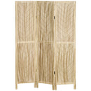 Paravento Separè da Interno 3 Pannelli 120x1,6x170 cm design a spina di pesce Legno Naturale 