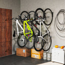 Set 4 Supporti per Bicicletta da Parete Gancio Pieghevole Portabici da Muro in Metallo Nero      