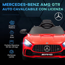 Macchina Elettrica per Bambini 3-6 Anni Mercedes-AMG GTR con 2 Motori e Telecomando Rosso      