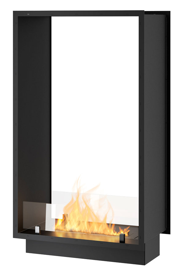 acquista Camino a Bioetanolo da Incasso 63,5x113,5x35 cm Bifacciale 2 Side 1000 Slim Verticale Nero con Vetro
