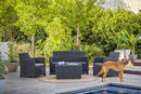 Set da Giardino Divano 2 Poltrone e Tavolino Keter Mia Lounge Grafite