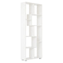 Libreria design moderno 70x178x24 cm in legno bianco opaco