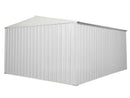 Casetta Box da Giardino in Lamiera di Acciaio Porta Utensili 360x430x210 cm Enaudi Bianca