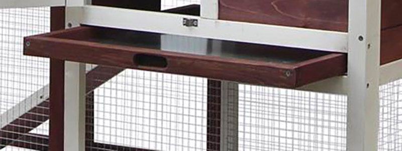 Pollaio da Giardino 122x63x92 cm Per 3 Galline in Legno Rosso e Bianco