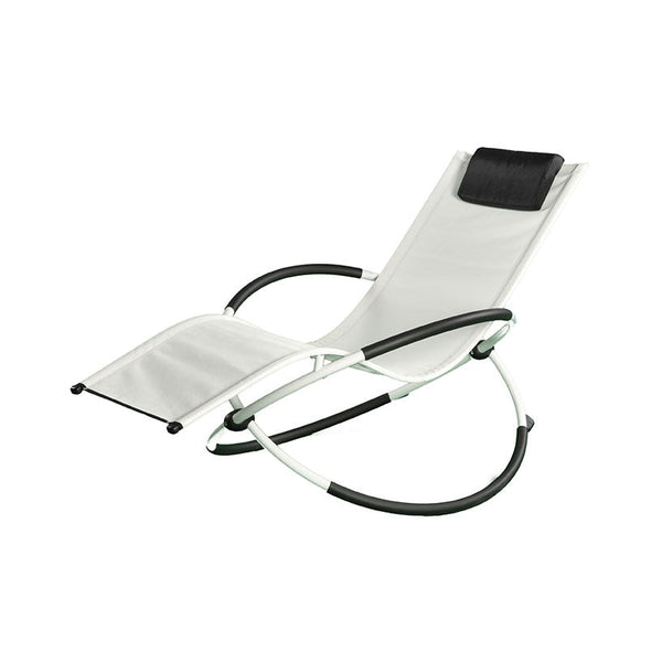 Klappbarer Garten-Schaukelsessel aus Textilene mit Taddei New Rocking White Kissen prezzo