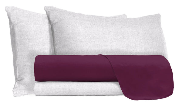 Set aus Oberlaken und Kissenbezügen aus pflaumenfarbener Baumwolle in verschiedenen Größen online