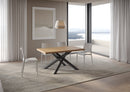 Tavolo Fisso 160x90 cm Versalux Rovere Scortecciato Gambe Antracite      