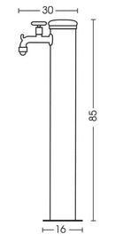 Fontana da Giardino con Rubinetto Belfer 42/ARF Giallo