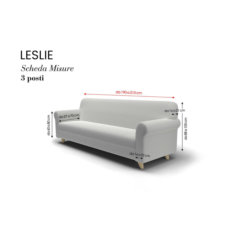 Copridivano Elasticizzato in Poliestere Leslie Blu Scuro Varie Misure