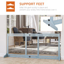 Cancelletto di Sicurezza Estensibile per Animali Domestici 104-183x36x69 cm in Legno e Acciaio Blu