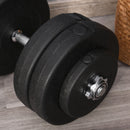 Set 2 Manubri con 12 Dischi Gommati 50 Kg in Acciaio