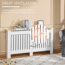 Copritermosifone 152x19x83 cm in MDF e Legno Truciolare Bianco