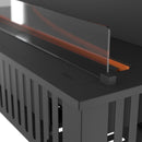 Camino a Vapore da Incasso 120x50x(19,8)x40 cm Invapo Inside C1200 con Ricarica Automatica in Acciaio Nero      