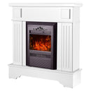 Camino Elettrico da Pavimento 109,2x103,4x30 cm Effetto Fiamma 2000W Marina Extra & Cristina Bianco