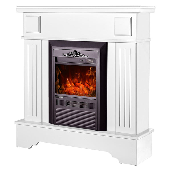 Camino Elettrico da Pavimento 109,2x103,4x30 cm Effetto Fiamma 2000W Marina Extra & Cristina Bianco online