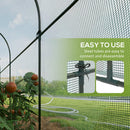 Serra per Piante a Rete con Porta a Cerniera e Picchetti a Terra 3x1x1,5m  Verde