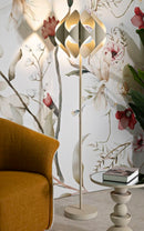 Lampada da Terra Space 39,5x39,5x155 cm in Ferro Crema      