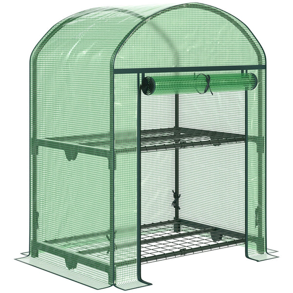 Mini-Gartengewächshaus 69 x 49 x 92 cm aus Metall und grünem Polyethylen acquista