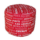 Pouf Puff Puf Tondo 50x40cm Big City Rosso Avalli