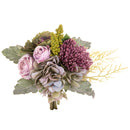 Set 2 Bouquet Artificiali con Protea e Cavolo H 31 cm