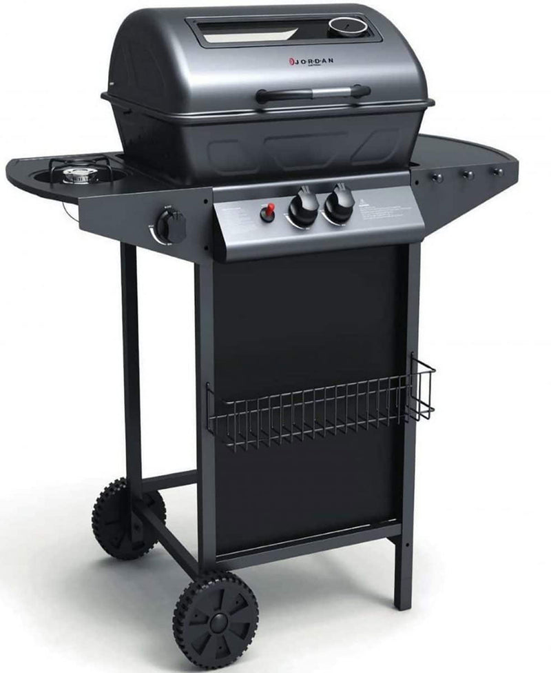 Barbecue a Gas 2,9 kw Alabama Superficie di Cottura in Pietra Lavica Nero  