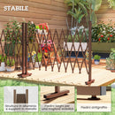Recinzione per Giardino 250x31x103,5 cm a Larghezza Regolabile in Metallo e Alluminio Marrone      
