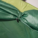 Tenda da Campeggio 4-6 Persone 410x240x195 cm 2 Spazi 4 Porte a Cerniera Verde