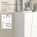Scarpiera Moderna per 15-20 Paia di Scarpe 72x31,5x95 cm con Chiusura Ammortizzata Bianco   
