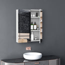 Pensile da Bagno 2 Ante Specchio in MDF 60x15x75 cm  Morning Bianco