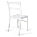 Set 4 Sedie da Giardino in Polipropilene Vandi Bianche
