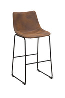 Sgabello Metropolitan Touch 45x54x99 cm in Ferro e PU Marrone e Nero