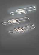 Plafoniera da Interno a LED in Metallo Nickel Opaco