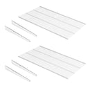Set 2 Ripiani 80x40,5 cm con Supporti in Acciaio Emuca Bianco