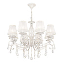 Lampadario Elegant in Metallo Grace Bianco con Oro