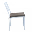 Sedia da Giardino Formentera con Cuscino 46x62x84 h cm in Alluminio Bianco