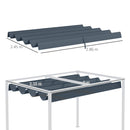Telo di Ricambio per Pergola da Giardino 286x245 cm in Poliestere Grigio Scuro