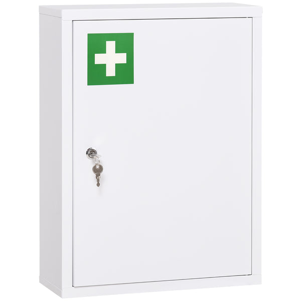 Armadietto Medicinali a 3 Ripiani 40x15x53,5 cm con Serratura e 2 Chiavi in Acciaio Bianco online