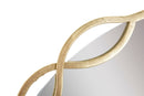 Specchio Eleonor 73,5x2x72 cm in Ferro e MDF Oro