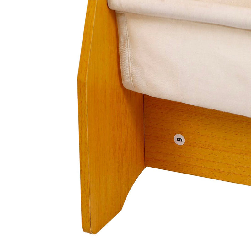 Libreria Montessoriana per Bambini Portalibri 4 livelli in Legno e Tessuto